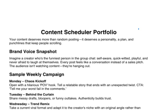 create custom content schedules